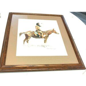 Frederic Remington "A Cheyenne Buck" Lithograph 1956 Southwest Cabin Decor